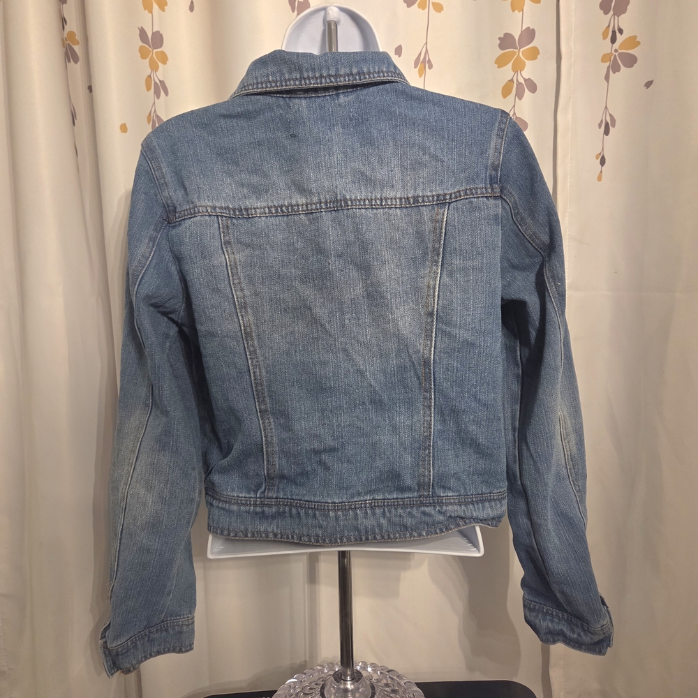 Trendy Dollhouse Light Blue Jean Jacket Button Up Vintage - Size‎ Medium - Picture 3 of 4